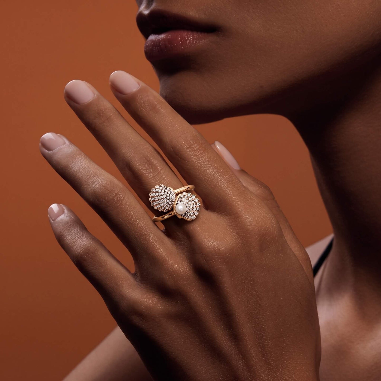 Marine Shell Open Ring