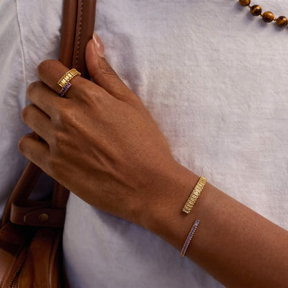 Color-Block Baguette Bangle