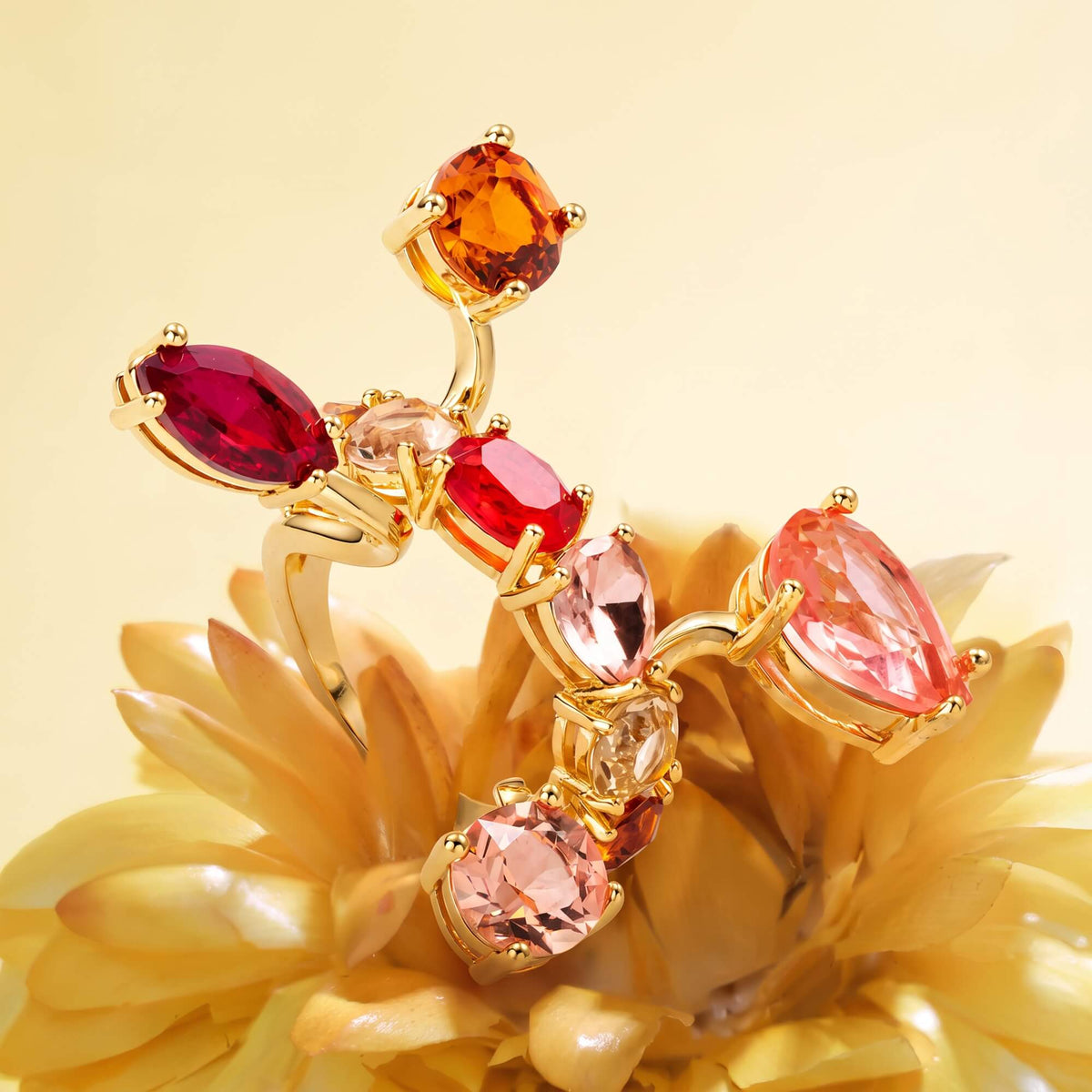 Warm Sunset Branch Ring
