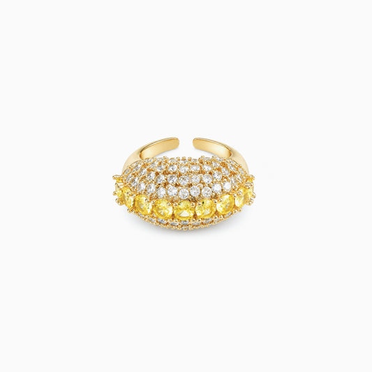 Sunburst Dome Open Ring