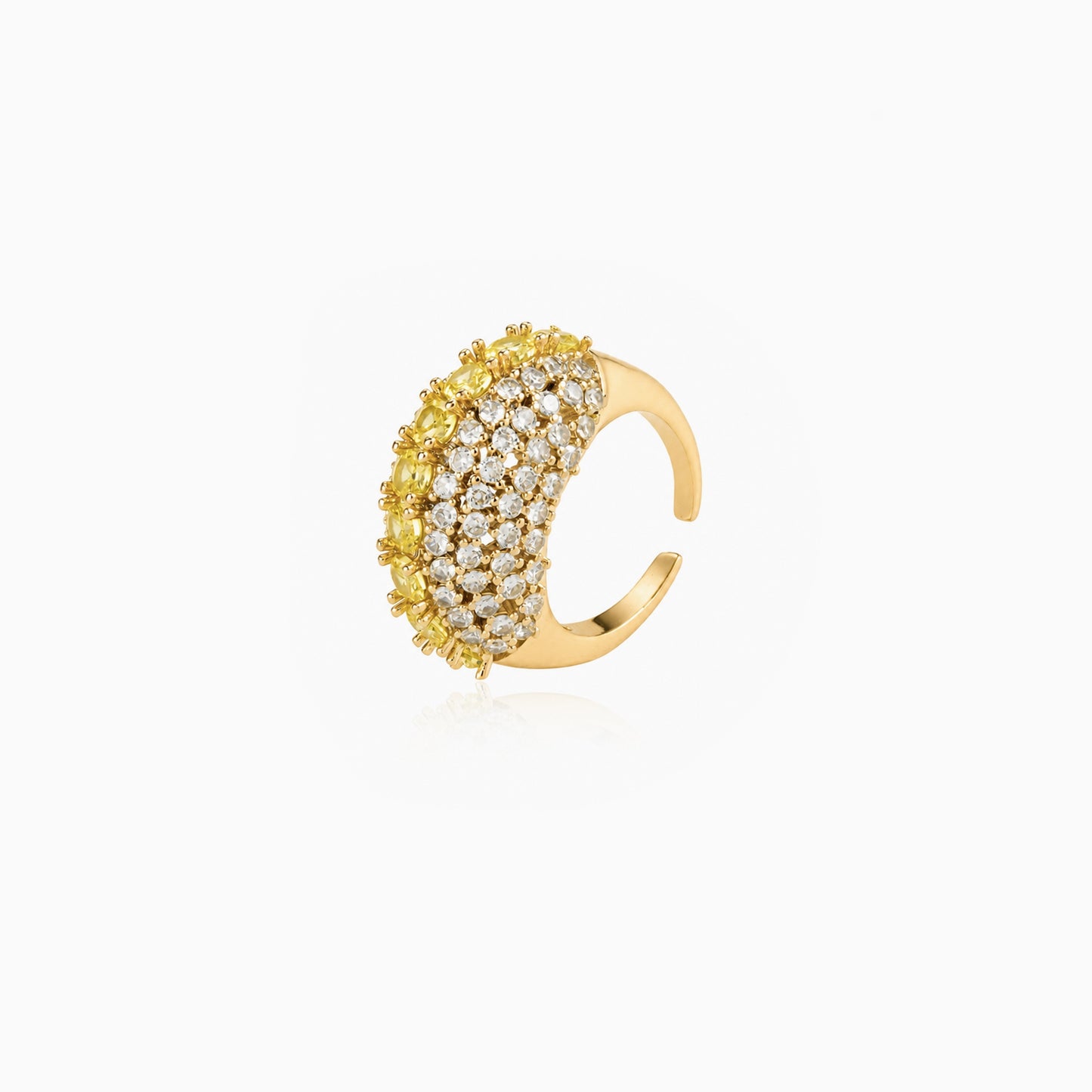 Sunburst Dome Open Ring