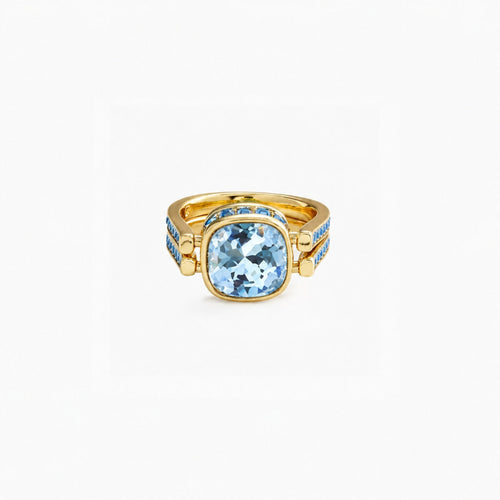 Reversible Gem Ring -- Blue & Green