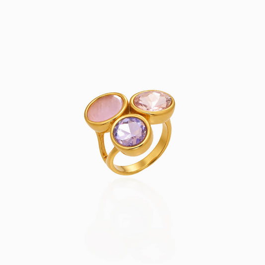 Gem Collage Trio Ring