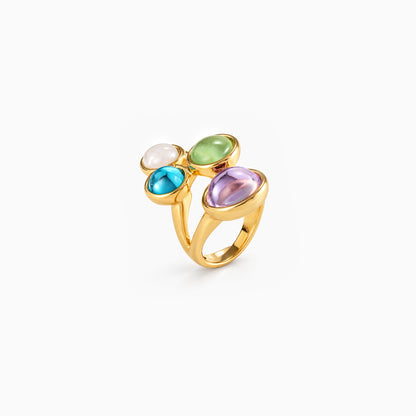 Gem Collage Cabochon Ring
