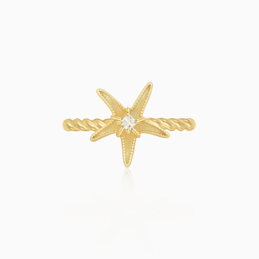 Retro Starfish Ring