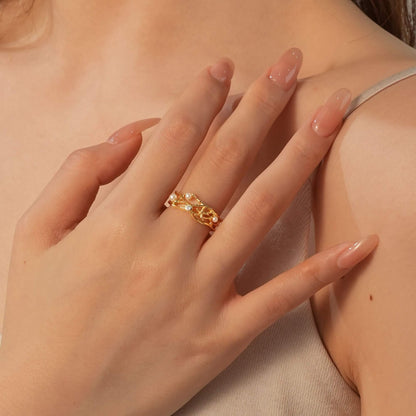 Hollowing Coral Ring