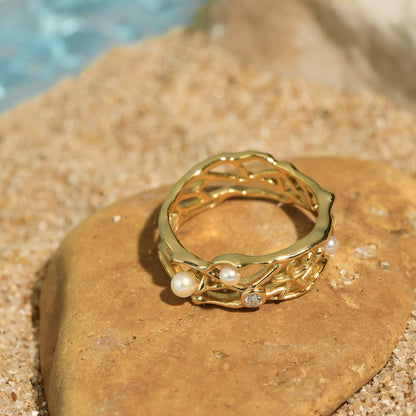 Hollowing Coral Ring