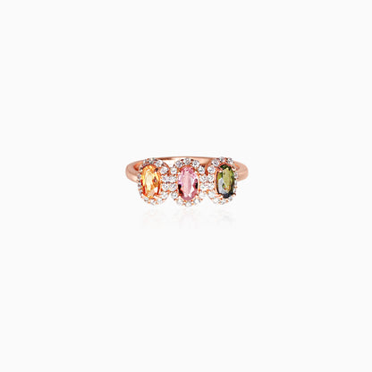 Radiant Tourmaline Gemstone Ring
