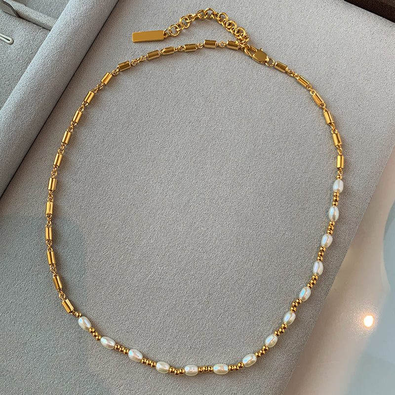 Fresh Pearl Gold Plated Necklace