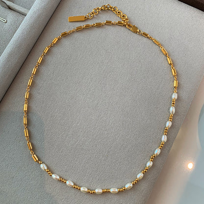 Fresh Pearl Gold Plated Necklace