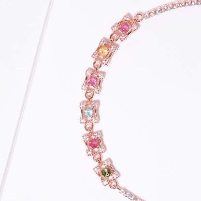 Square Round Tourmaline Bracelet