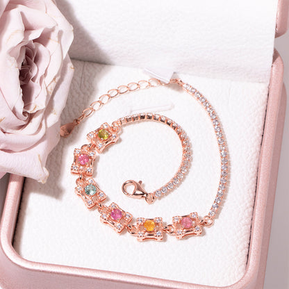 Square Round Tourmaline Bracelet