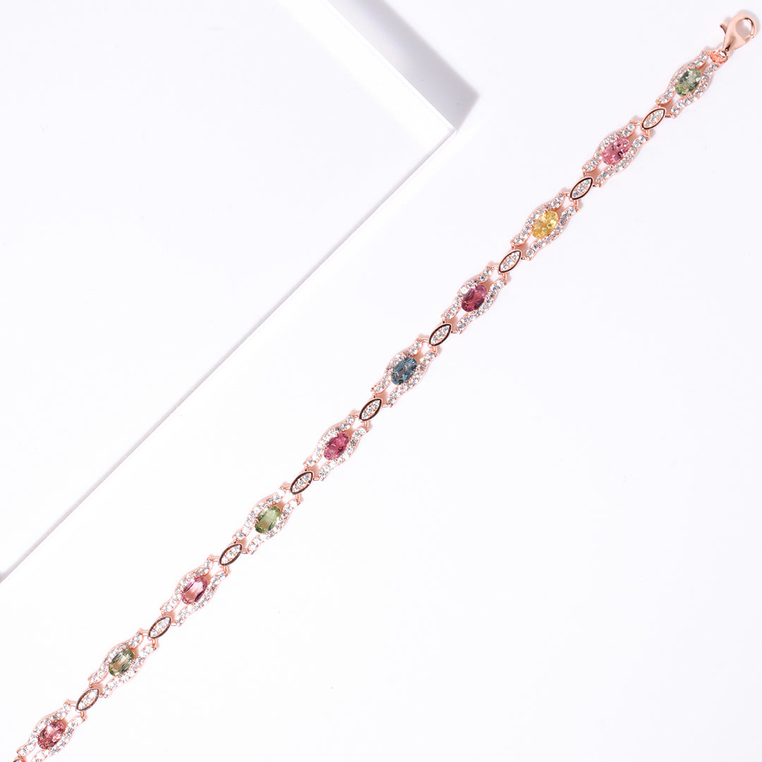 Rainbow Brilliance Tourmaline Bracelet