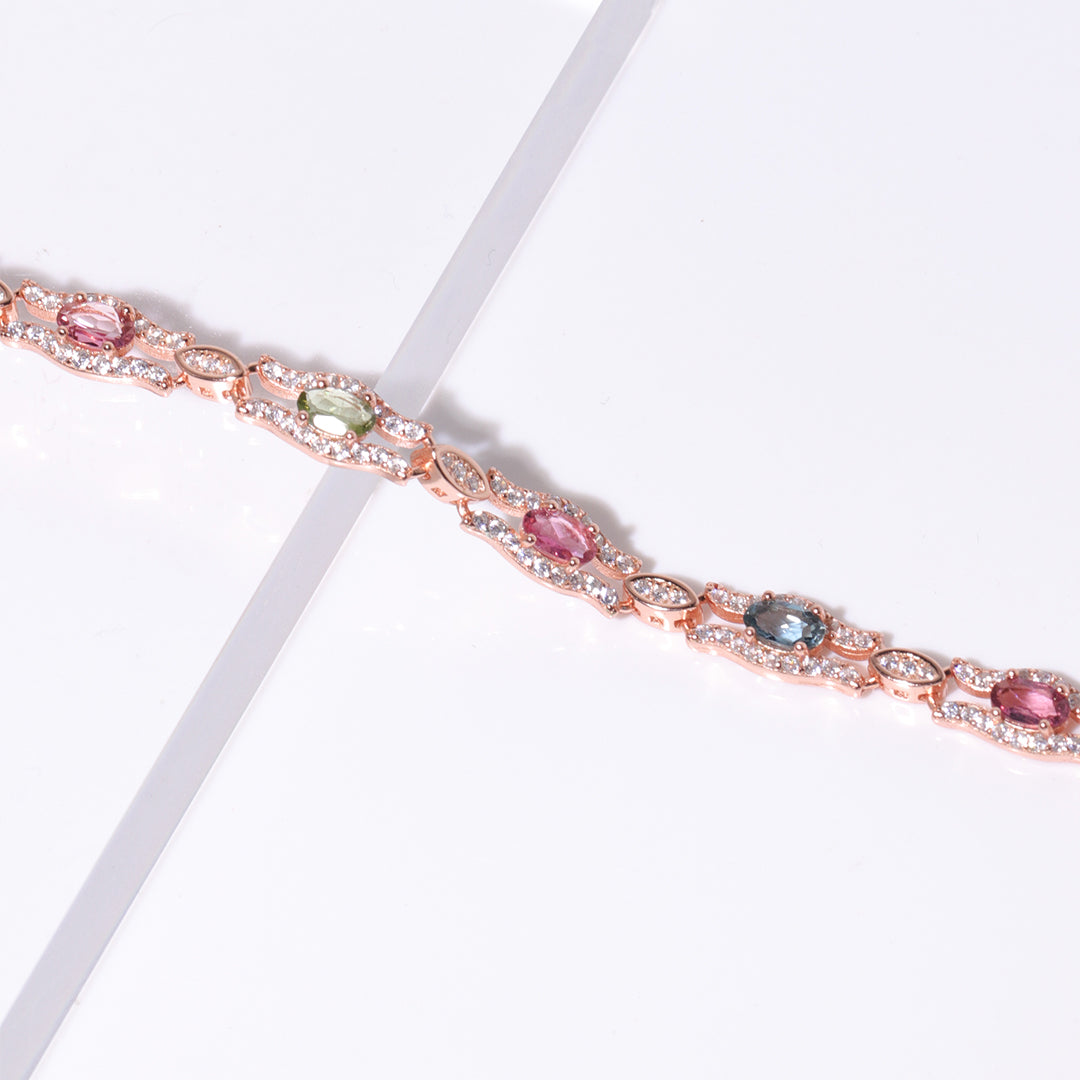 Rainbow Brilliance Tourmaline Bracelet