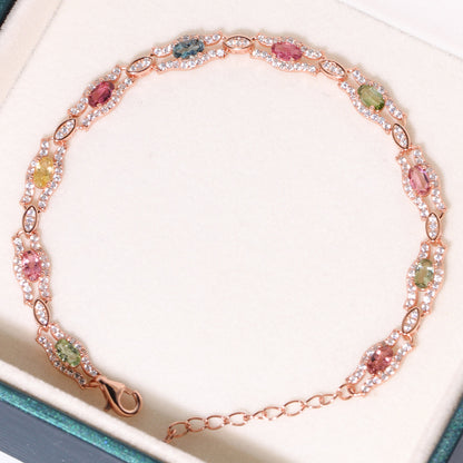 Rainbow Brilliance Tourmaline Bracelet