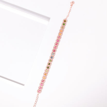 Galaxy Irregular Circle Tourmaline Bracelet