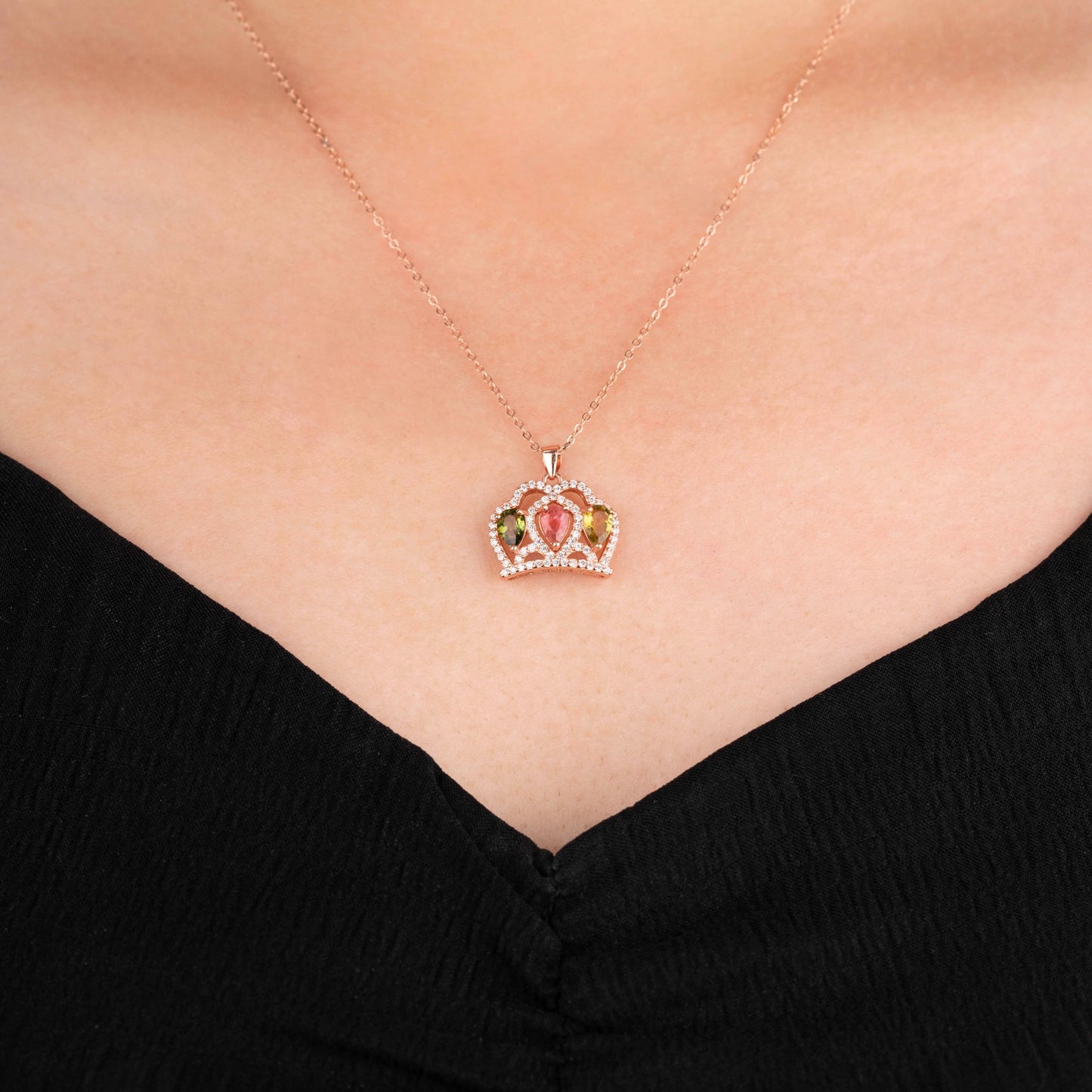 Stunning Tourmaline Pendant Necklace