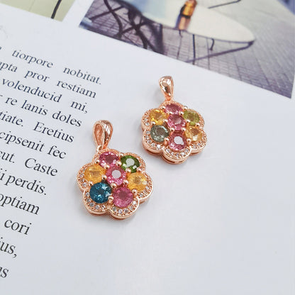 Gypsophila Style Tourmaline Pendant