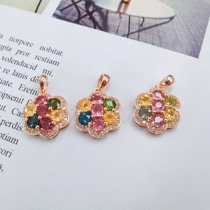 Gypsophila Style Tourmaline Pendant