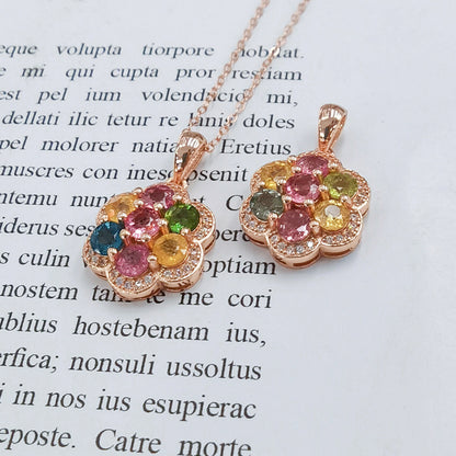 Gypsophila Style Tourmaline Pendant