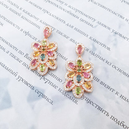 Multi-Color Gypsohila Tourmaline Pendant
