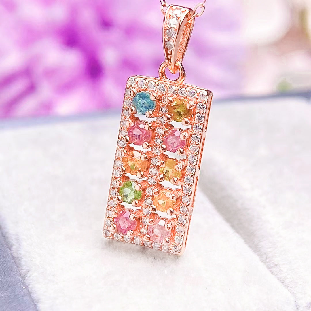 Galaxy Curtain Tourmaline Pendant