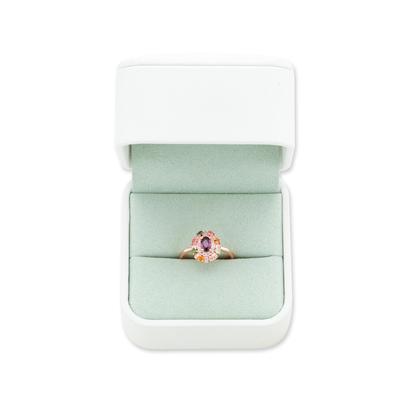 Purple Tooth Black Tourmaline Ring