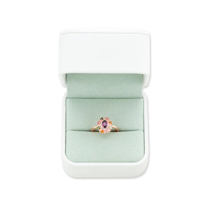 Purple Tooth Black Tourmaline Ring