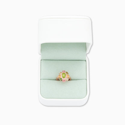 Multi-Color Gypsohila Tourmaline Ring