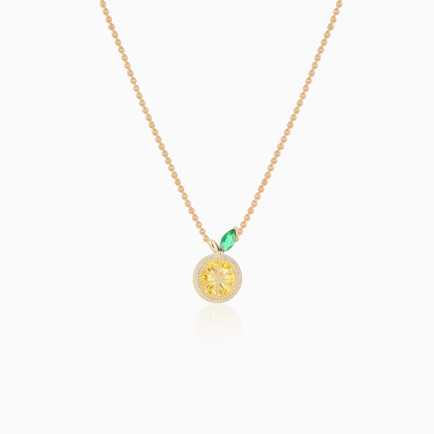 Fresh Lemon Charm Necklace