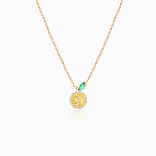 Fresh Lemon Charm Necklace