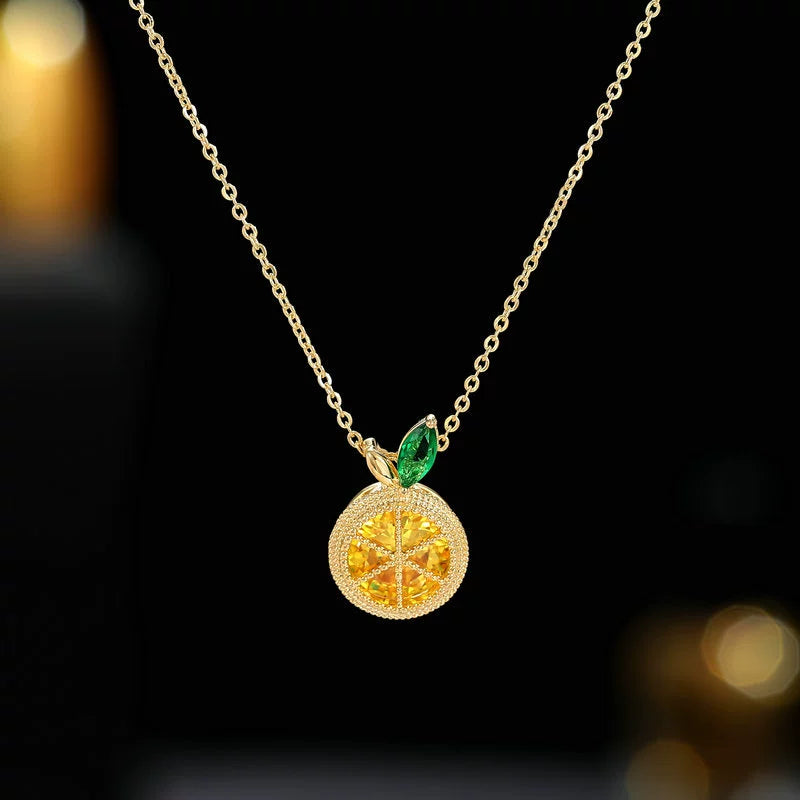 Fresh Lemon Charm Necklace