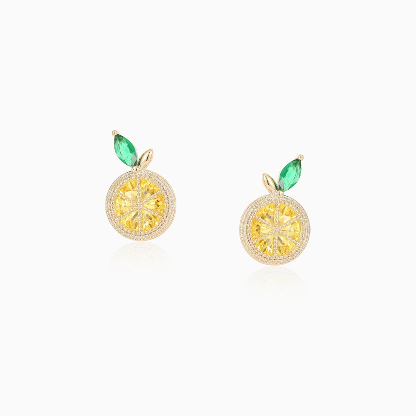 Fresh Lemon Charm Earrings