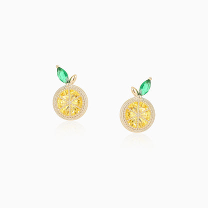Fresh Lemon Charm Earrings