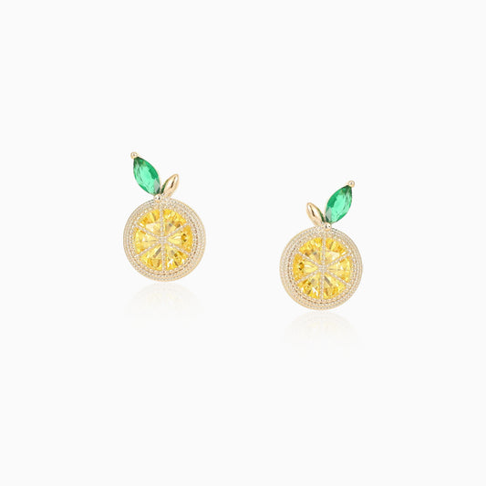 Fresh Lemon Charm Earrings