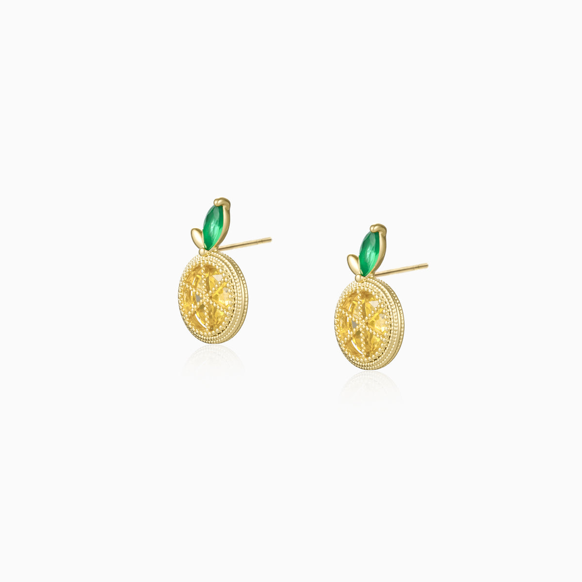 Fresh Lemon Charm Earrings