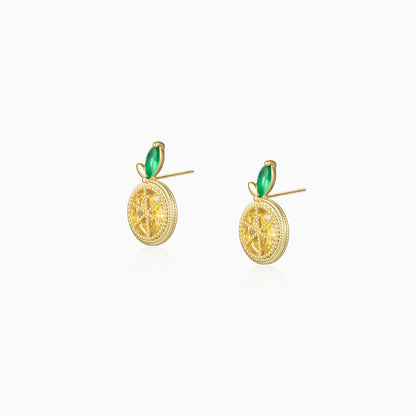 Fresh Lemon Charm Earrings