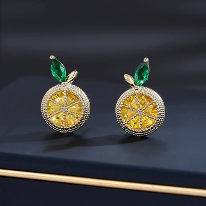 Fresh Lemon Charm Earrings