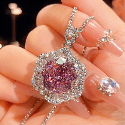 Rose Bloom Swirl Necklace