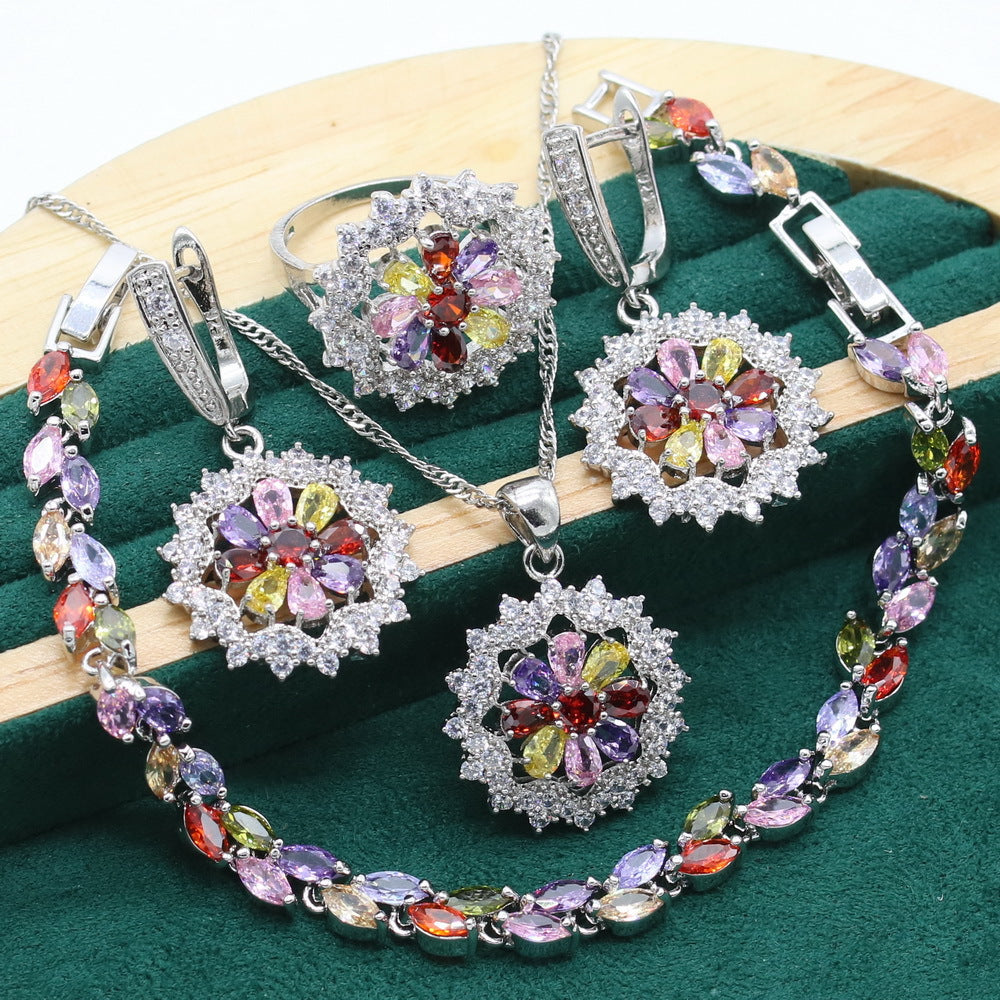 Colorful Petal Jewelry Set