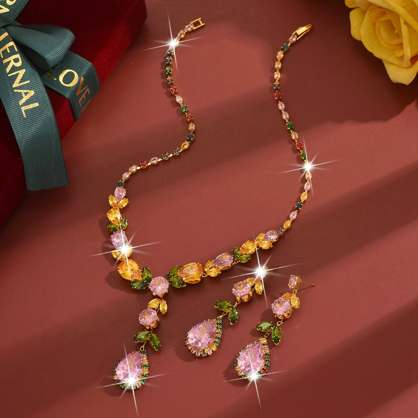 Floral Vine Stamement Jewelry Set