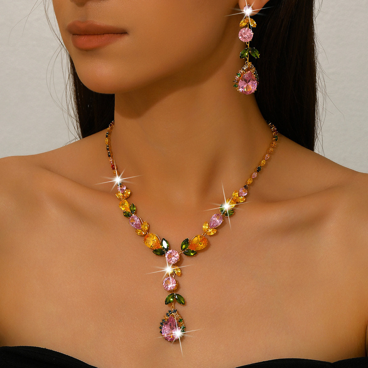 Floral Vine Stamement Jewelry Set