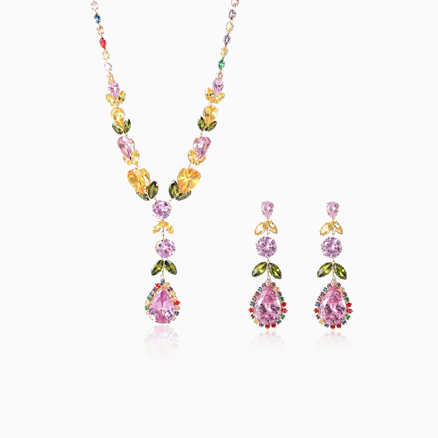 Floral Vine Stamement Jewelry Set