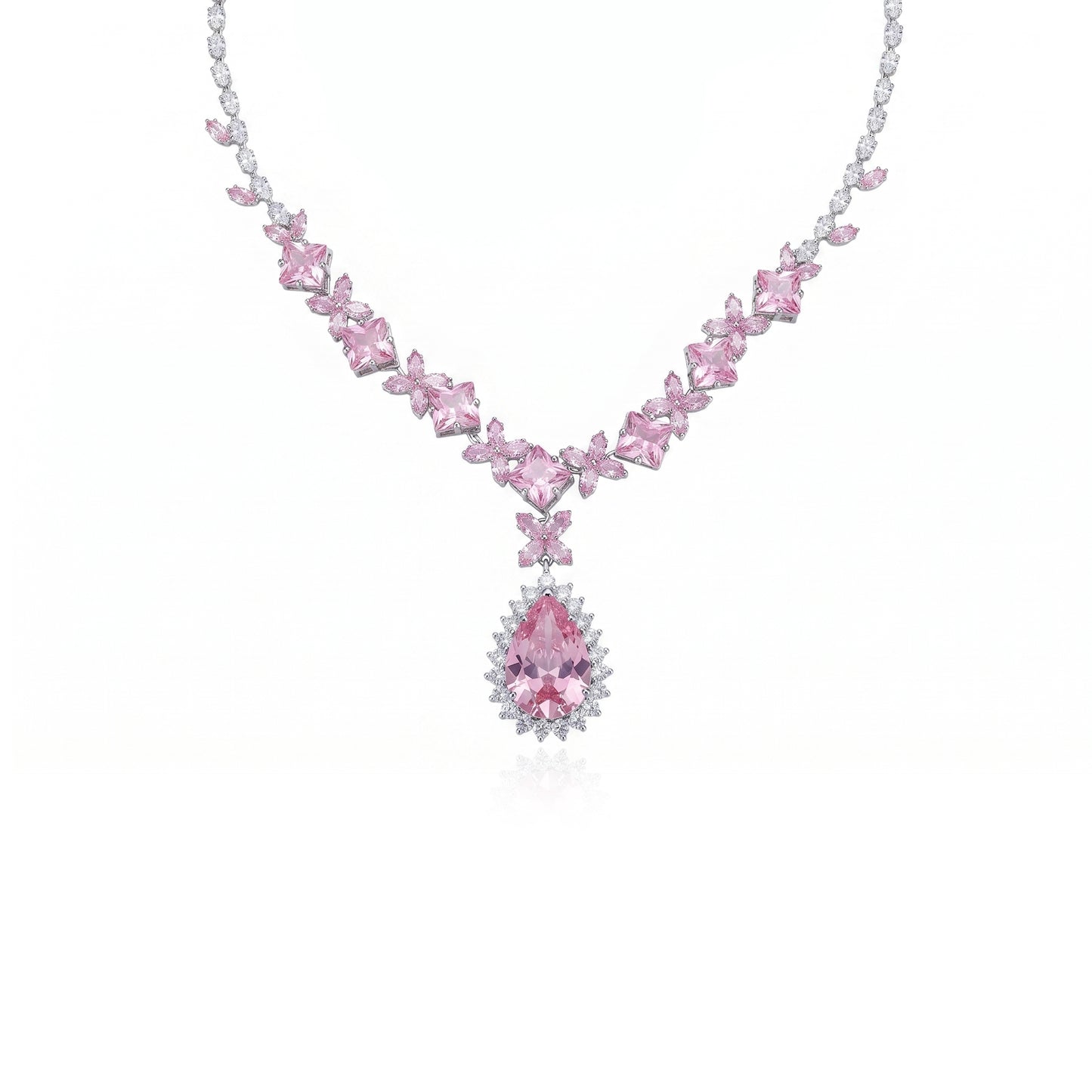Pink Princess Floral Jewlery Set