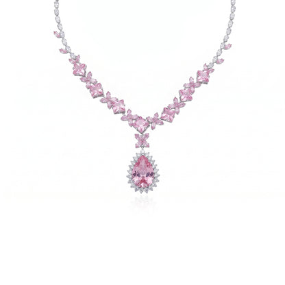 Pink Princess Floral Jewlery Set