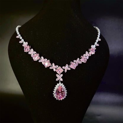 Pink Princess Floral Jewlery Set