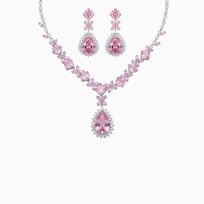 Pink Princess Floral Jewlery Set