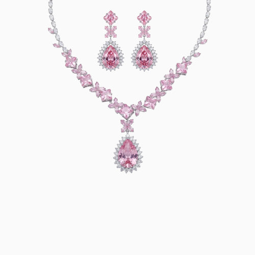 Pink Princess Floral Jewlery Set