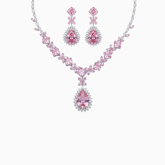 Pink Princess Floral Jewlery Set