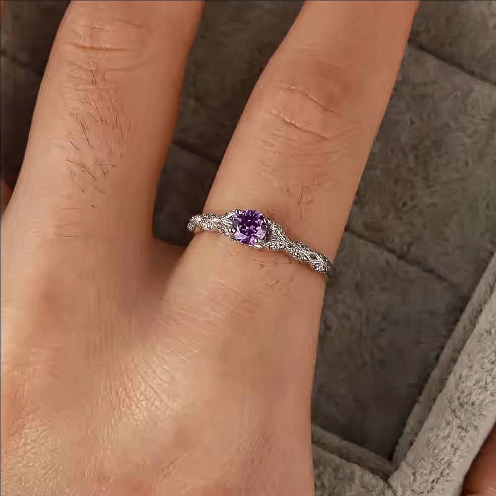 Dainty Amethyst Ring